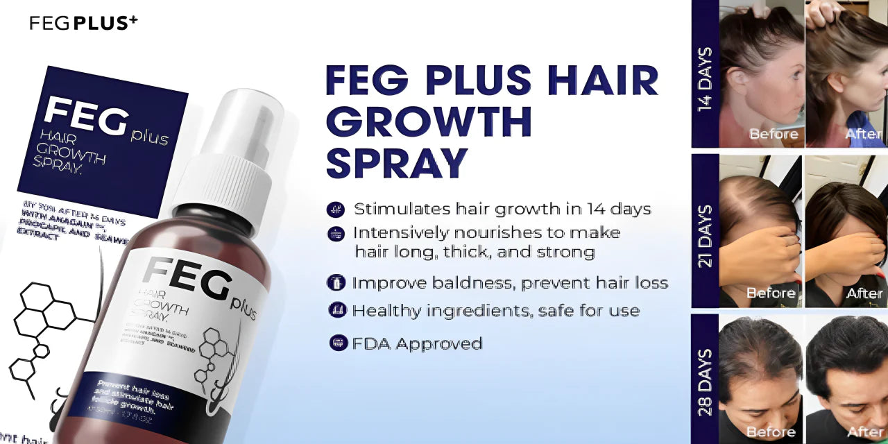 Feg Plus Beard & Hair Growth Serum Spray Powered By Nature For Visible Results | Best Quality Hair