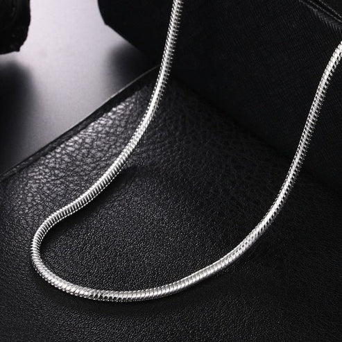 Silver 3mm Snake Chain For Men With High Quality....